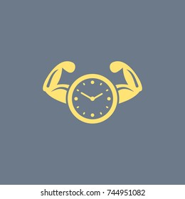Vector icon of time power. Eps-10.