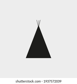 vector icon, tipi indians hut