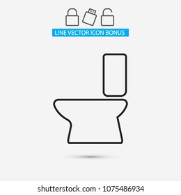 Vector icon toilet 10 EPS