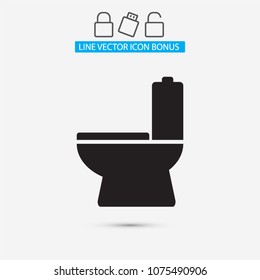 Vector icon toilet 10 EPS
