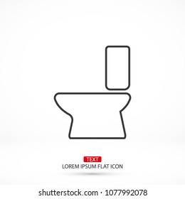 Vector icon toilet 10 EPS