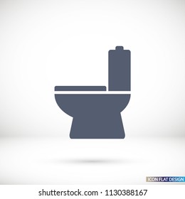 Vector icon toilet 10 EPS