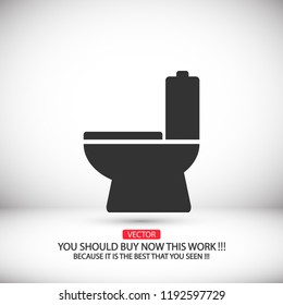 Vector icon toilet 10 EPS