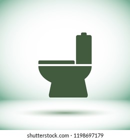 Vector icon toilet 10 EPS