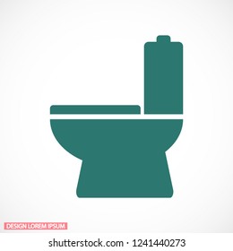 Vector icon toilet 10 EPS