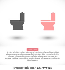 Vector icon toilet 10 EPS