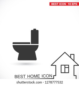 Vector icon toilet 10 EPS