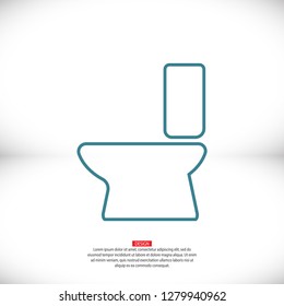 Vector icon toilet 10 EPS