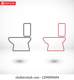 Vector icon toilet 10 EPS