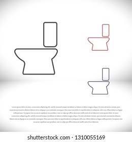 Vector icon toilet 10 EPS