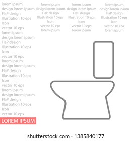 Vector icon toilet 10 EPS . Lorem Ipsum Illustration design