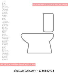 Vector icon toilet 10 EPS . Lorem Ipsum Illustration design