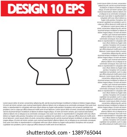 Vector icon toilet 10 EPS . Lorem Ipsum Illustration design