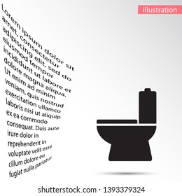 Vector icon toilet 10 EPS . Lorem Ipsum Illustration design