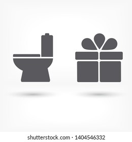 Vector icon toilet 10 EPS . Lorem Ipsum Illustration design