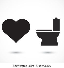 Vector icon toilet 10 EPS . Lorem Ipsum Illustration design