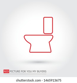 Vector icon toilet 10 EPS 