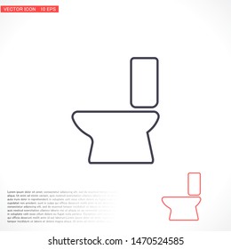 Vector icon toilet 10 EPS . Lorem Ipsum Illustration design
