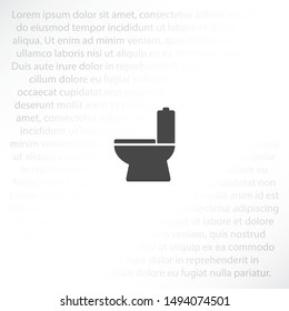 Vector icon toilet 10 EPS . Lorem Ipsum Illustration design