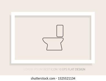 Vector icon toilet 10 EPS . Lorem Ipsum Illustration design