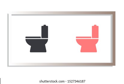 Vector icon toilet 10 EPS . Lorem Ipsum Illustration design