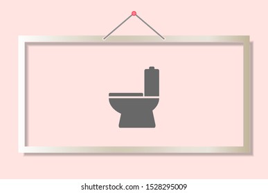Vector icon toilet 10 EPS . Lorem Ipsum Illustration design
