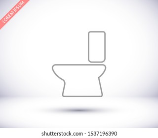 Vector icon toilet 10 EPS . Lorem Ipsum Illustration design