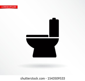Vector icon toilet 10 EPS . Lorem Ipsum Illustration design