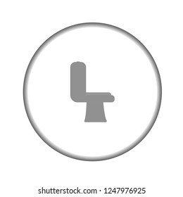 Vector icon toilet in grey color. Eps 10
