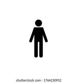 Vector icon of toilet. Male symbol
