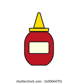 vector icon, tomato ketchup 