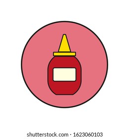vector icon, tomato ketchup shape