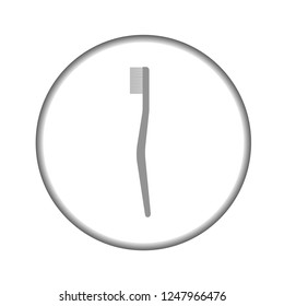 Vector icon toothbrush in grey color. Eps 10