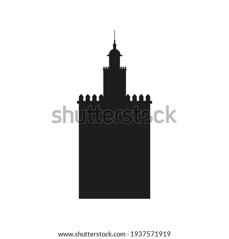 vector icon, Torre del Oro in Seville Spain