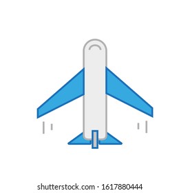 vector icon with tourist plane shape