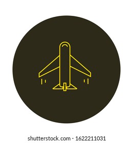vector icon with tourist plane shape
