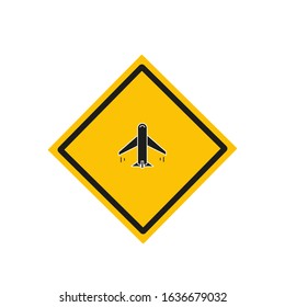 vector icon with tourist plane shape