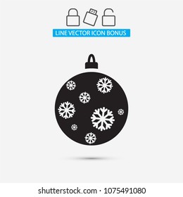 Vector icon toy christmas tree 10 EPS