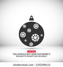 Vector icon toy christmas tree 10 EPS