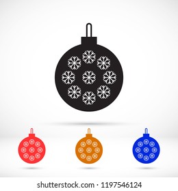 Vector icon toy christmas tree 10 EPS