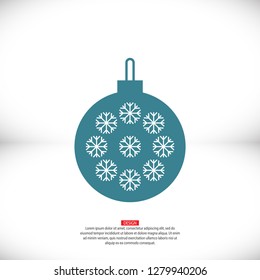 Vector icon toy christmas tree 10 EPS