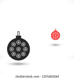 Vector icon toy christmas tree 10 EPS