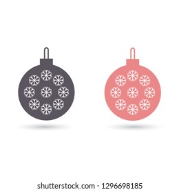 Vector icon toy christmas tree 10 EPS
