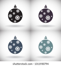 Vector icon toy christmas tree 10 EPS
