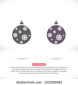 Vector icon toy christmas tree 10 EPS