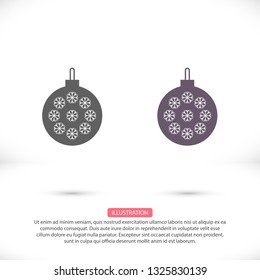 Vector icon toy christmas tree 10 EPS