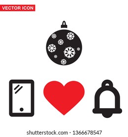Vector icon toy christmas tree 10 EPS