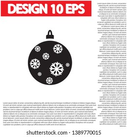 Vector icon toy christmas tree 10 EPS . Lorem Ipsum Illustration design