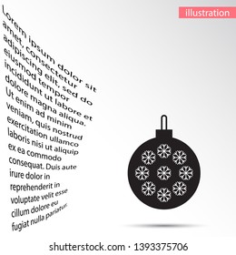 Vector icon toy christmas tree 10 EPS . Lorem Ipsum Illustration design