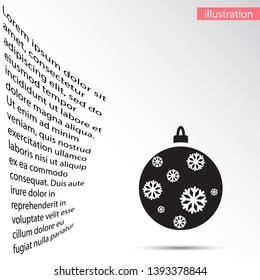Vector icon toy christmas tree 10 EPS . Lorem Ipsum Illustration design
